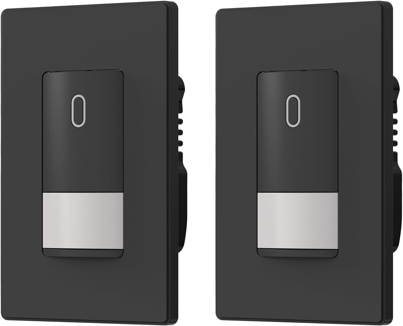 Interruptor luz sensor movimiento PIR negro con cable