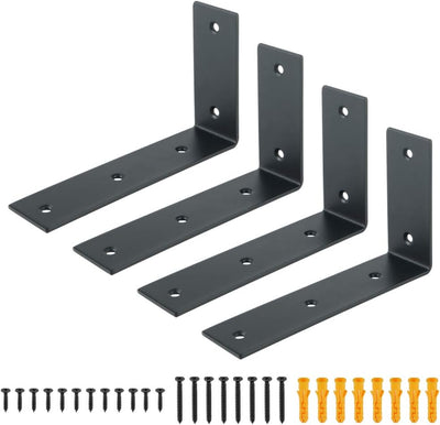 Soportes flotantes L para estantes acero inox 7x4