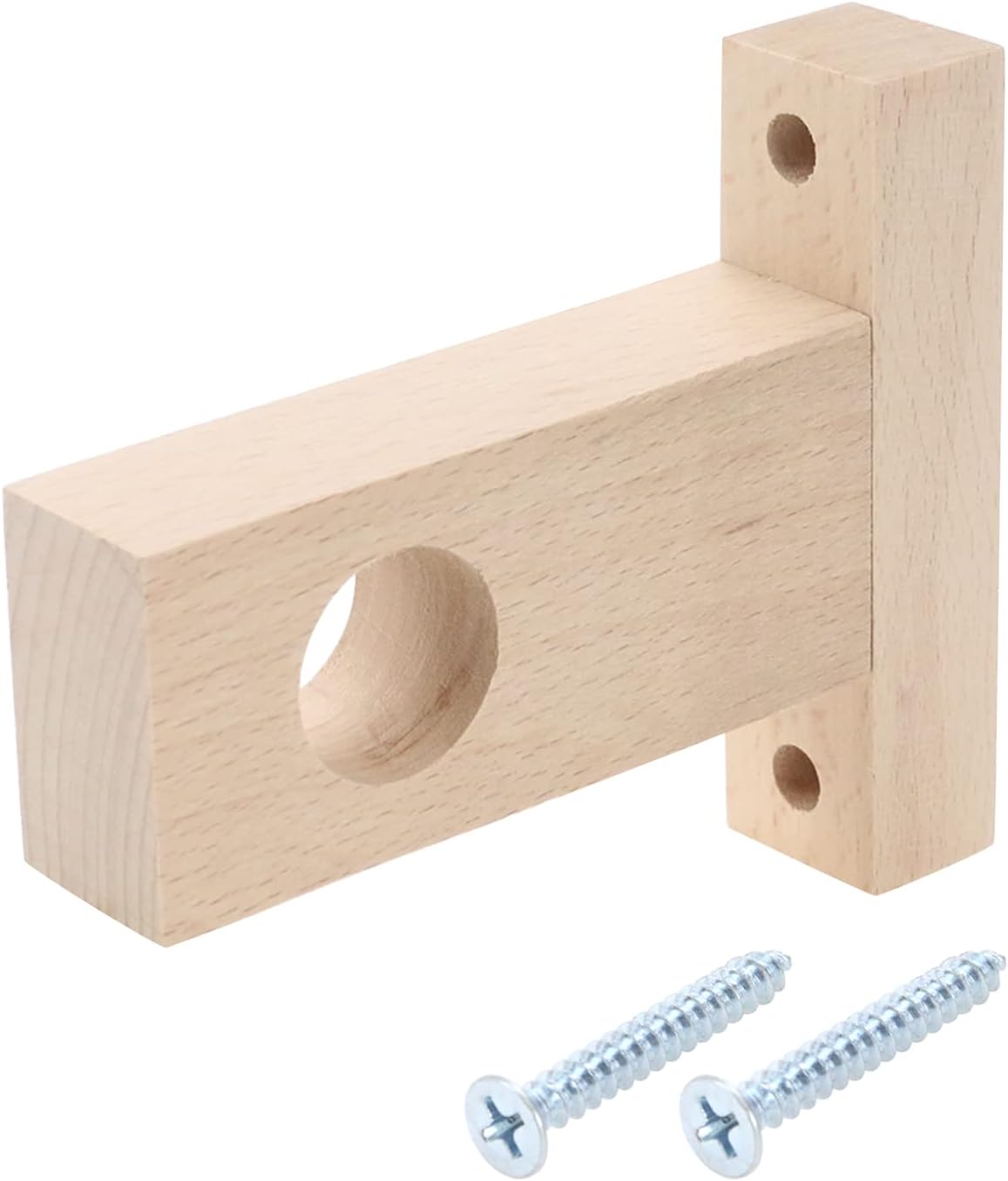 2 Soportes Madera Cortinero 1.18"