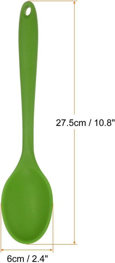 2 Cucharas Silicón Calor Resistente Color Verde