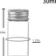 30 Pzas Botellas Vidrio 30ml con Tapa Aluminio