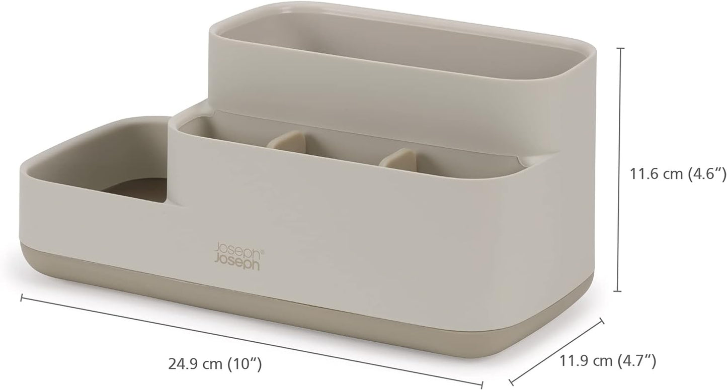 Organiz. baño EasyStore para cepillos y pasta Ecru