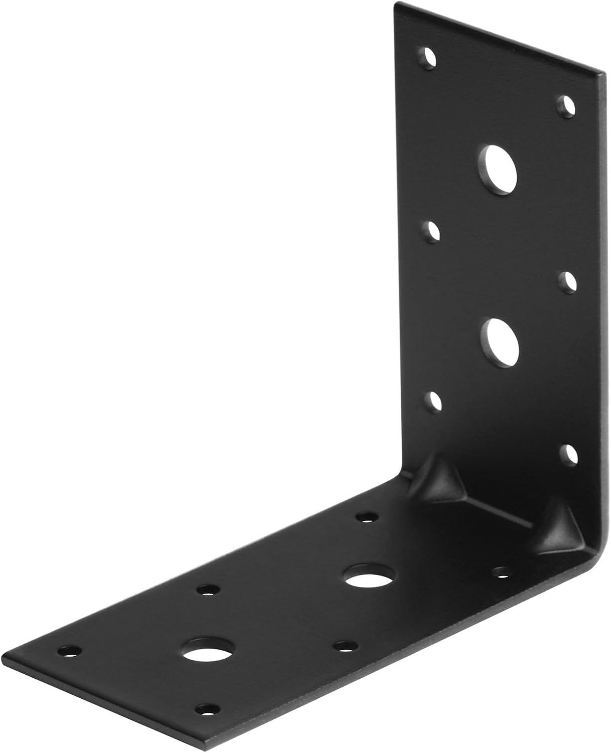 8 Soportes L Acero Negro 4-1/2x4-1/2pulg Refuerzo Esquina Madera