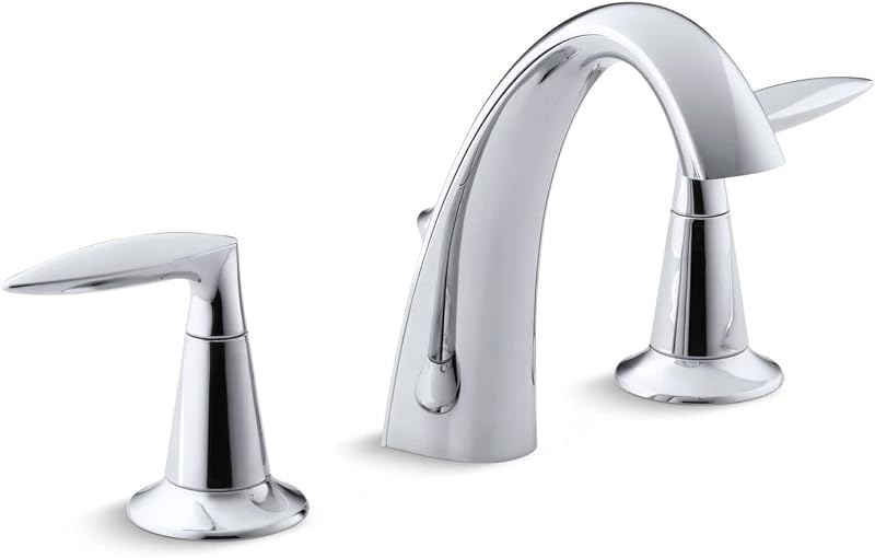 Grifo baño 2 manijas amplio kit drenaje metal cromo