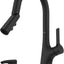 Grifo cocina rociador dispensador jabón negro mate NSF
