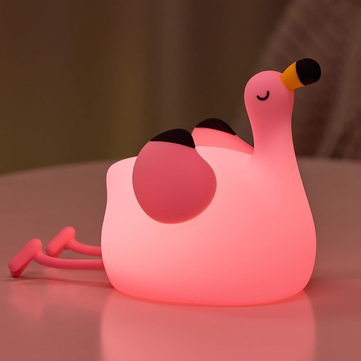 Luz Nocturna Led Silicona Rosa Kawaii para Niñas