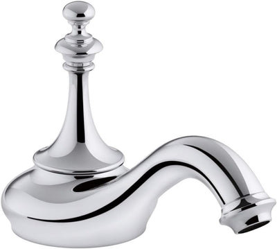 Caño baño diseño té menos asas cromo pulido