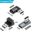 6 Pzas Adaptador USB 3.1 Macho a Hembra 10 Gbps 90 Grados