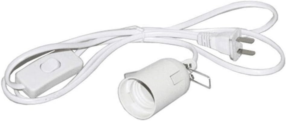 Adaptador bombilla colgante E26 con cable 6ft y interruptor