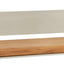 Estante ducha rectangular riel acabado satinado inserto teca