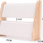 Soporte collares madera 34 rejillas doble nivel cuero blanco