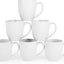 6 Tazas Café Cerámica 16oz Asa Té Capuchino Blanco