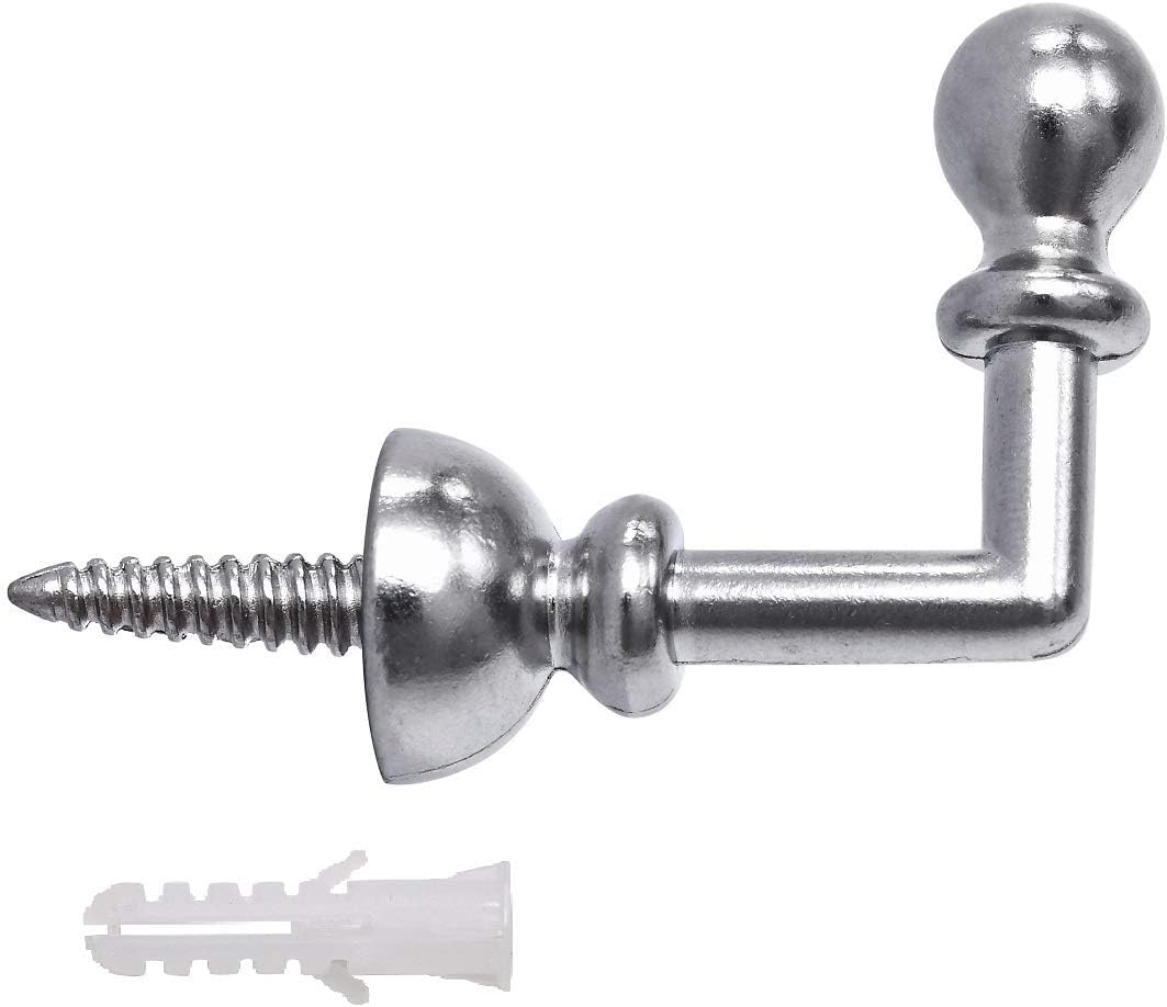 Ganchos decorativos para cortinas níquel satinado set 11
