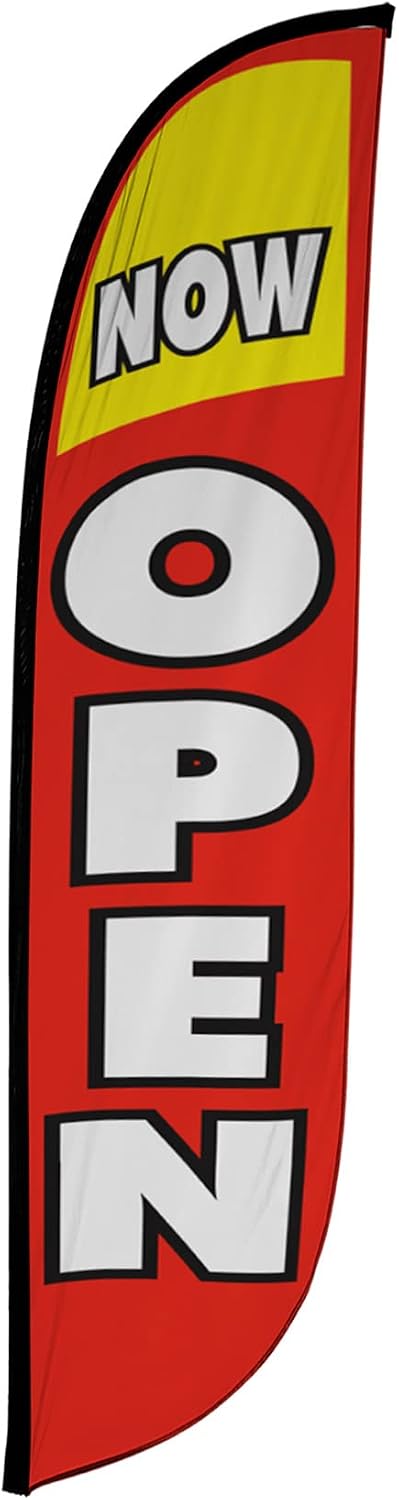 Bandera señal publicitaria tipo Swooper 12ft Rojo Amarillo