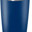Vaso acero inox 20oz doble pared con tapa y pajita azul oscuro