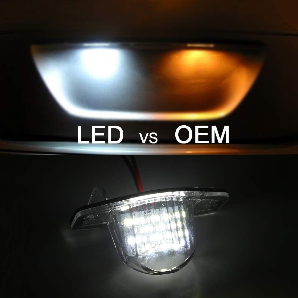 2 Pzas LED Placa Lámpara Honda Jazz CR-V Blanco