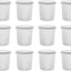 12 Pzas Tazas Medidor Plástico Transparente con Tapa