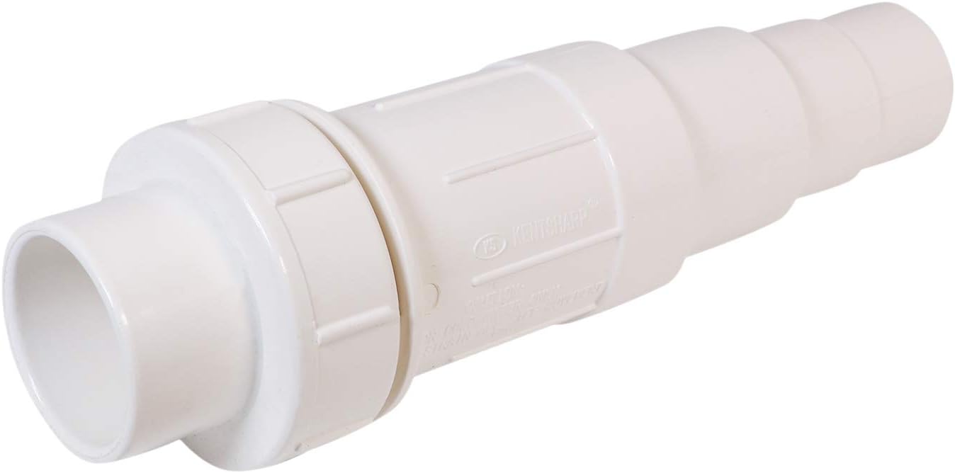 Acoplamiento PVC 1pulg plástico blanco alta resistencia
