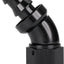 Adaptador codo manguera aluminio negro 45 grados