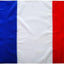 Bandera Francia 3x5ft 210D poliéster rayas cosidas ojales