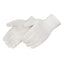 12 Pzas Guantes Algodón Poliéster Sin Costuras Talla Grande Blanco