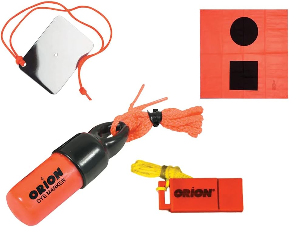 Kit señalización bandera espejo marcador tinte silbato