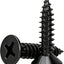Tornillos M3x12mm cabeza plana negra para muebles 150uds