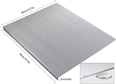 Tabla cortar acero inox 50x40 para cocina y pastelería