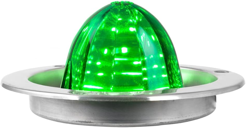 Luz clásica de sandía verde 18 LED acero inox