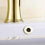 Tapa desbordamiento lavabo latón redonda color dorado 2uds
