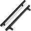 15 Tiradores Cajones Acero Inox Negro 7.5"