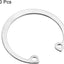 10 Pzas Anillo Retención 38mm Acero Inox 304 C-Clip Plateado