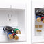 Ocultador cables TV doble toma pared sistema empotrado