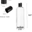 20 Botellas Plástico Transparente 16oz Recargables con Tapa