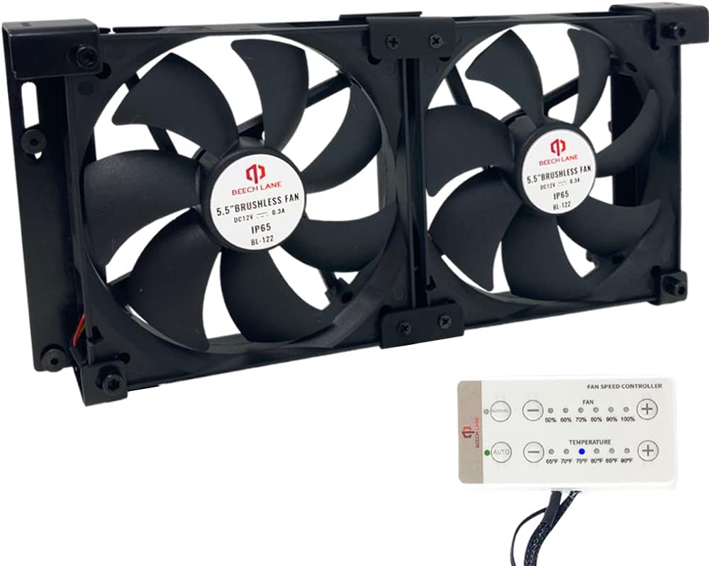 Ventilador RV 12V 5.5pulg ajustable con control remoto
