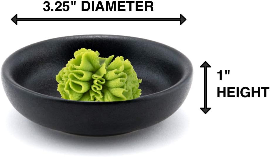 Set 6 Pzas Platos Sushi Estilo Japonés Negro
