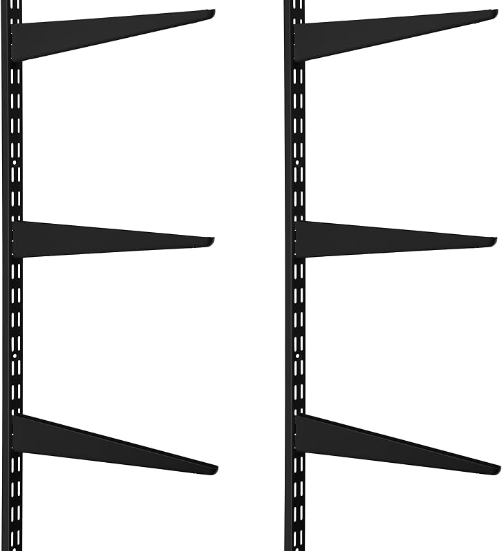 2 Pzas Estantería Vertical Riel Doble 47.5" 6 Soportes