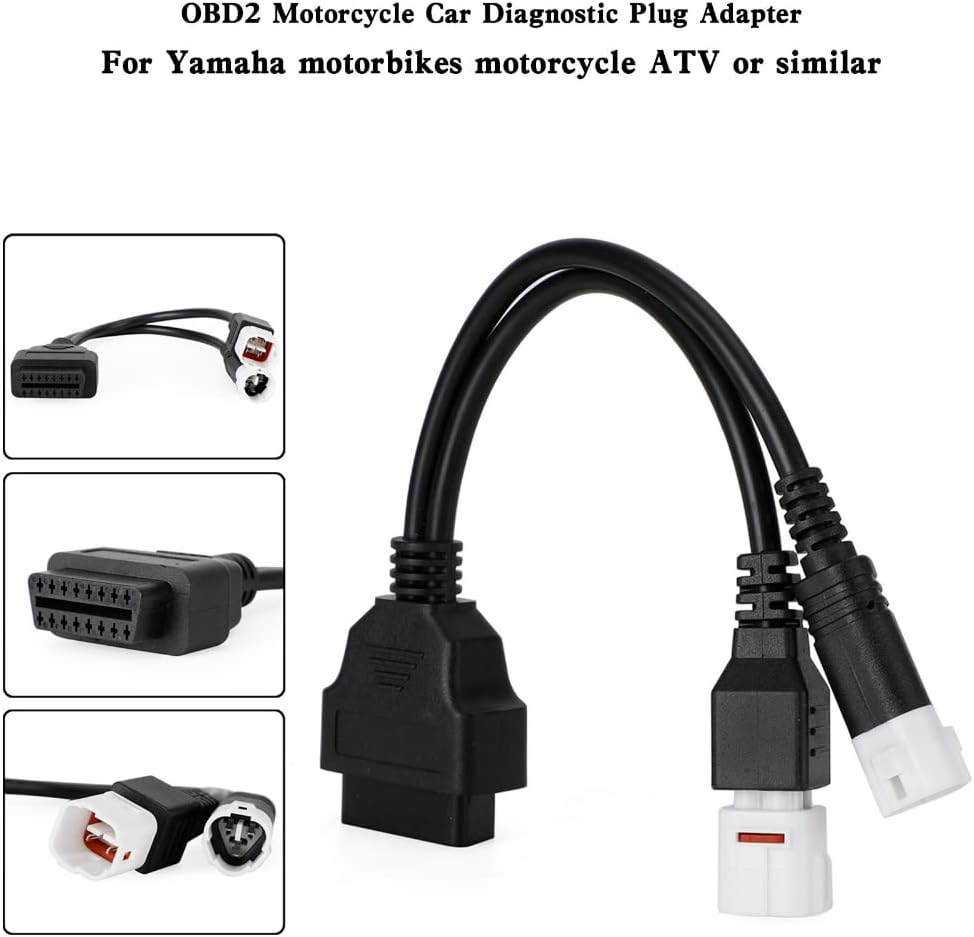 Cable adaptador OBD2 3/4 pines a 16 pines para Yamaha