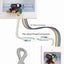 Ocultador cables TV doble toma pared sistema empotrado