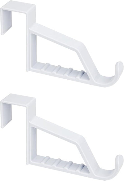 2 Ganchos para puerta blanco organizador almacenamiento