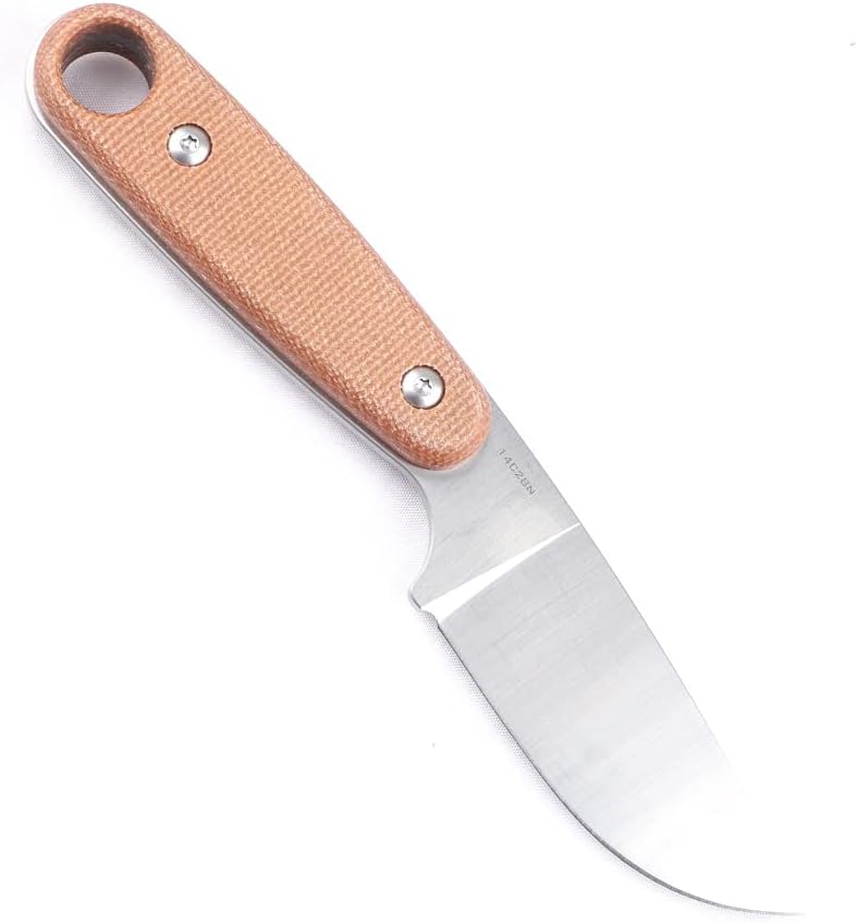 Cuchillo hoja fija 14C28N mango lino funda Kydex EDC