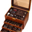 Joyero madera maciza 5 capas cerradura terciopelo vintage