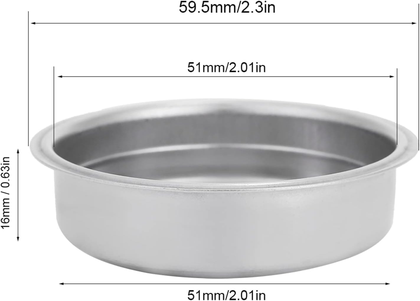 Filtro café acero inox doble capa para portafilter
