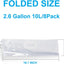 Bolsa plegable plástico alimenticio 2.6gal 8uds