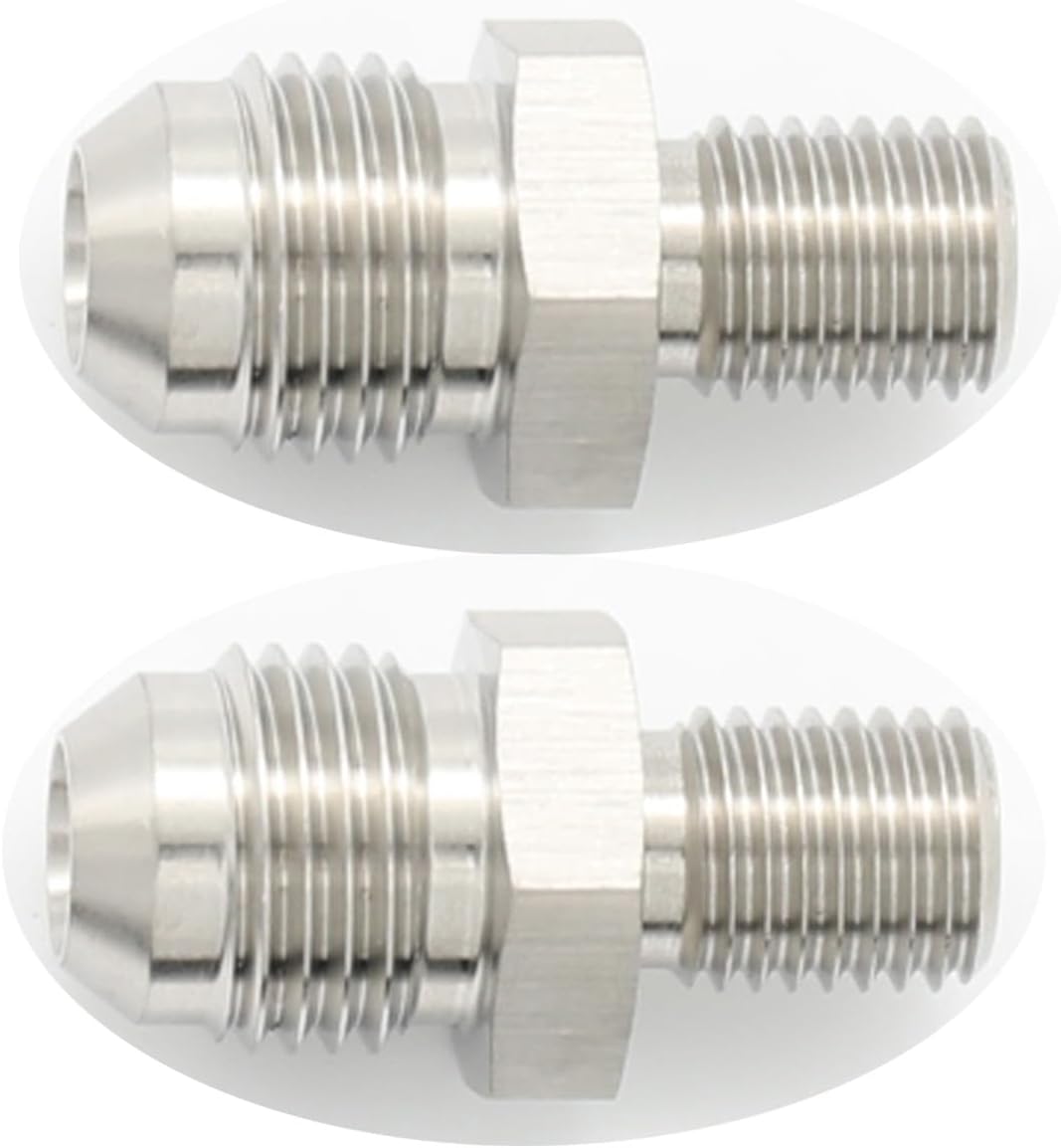 Adaptador acero inox 6AN a M10x1.0 pack 2