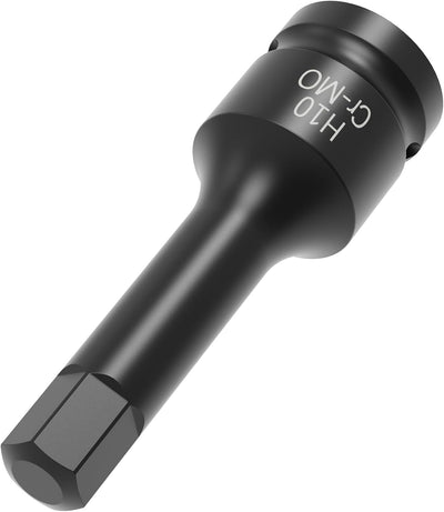 Zócalo broca impacto hexagonal 0.394pulg H10 SAE Cr-V acero