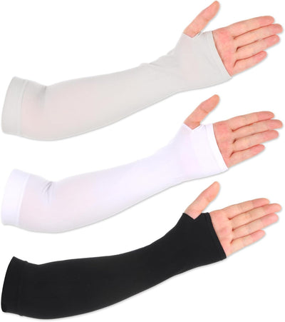 3 Pares Mangas Compresión Verano con Orificio Pulgar Protección UV