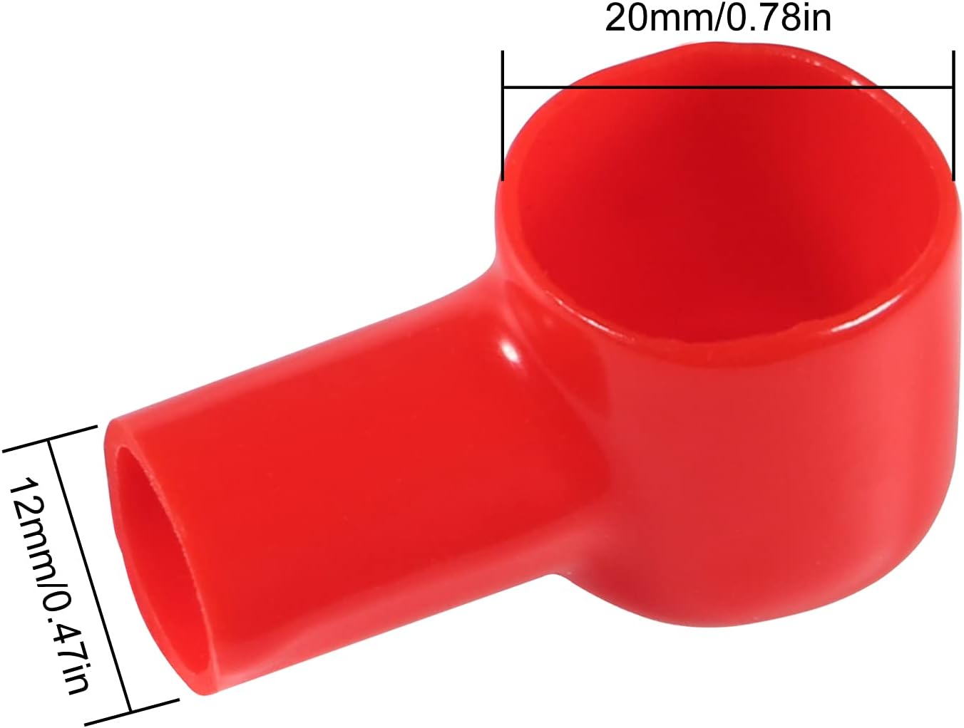 Fundas aislantes terminales batería 20 pzas rojo/negro