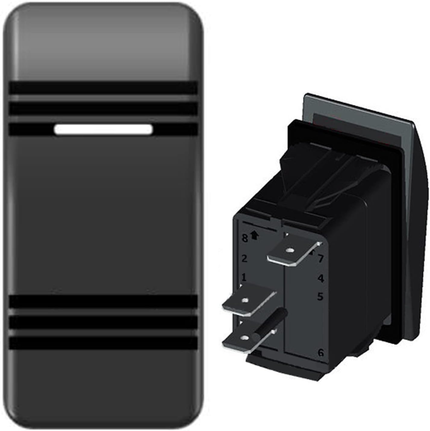 Interruptor basculante impermeable con luz LED coche