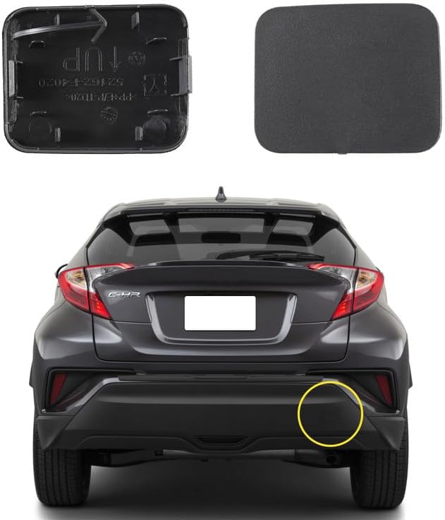 Cubierta gancho remolque Toyota C-HR negro mate